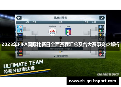 2023年FIFA国际比赛日全面赛程汇总及各大赛事亮点解析